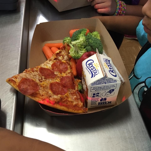 lunch tray with food